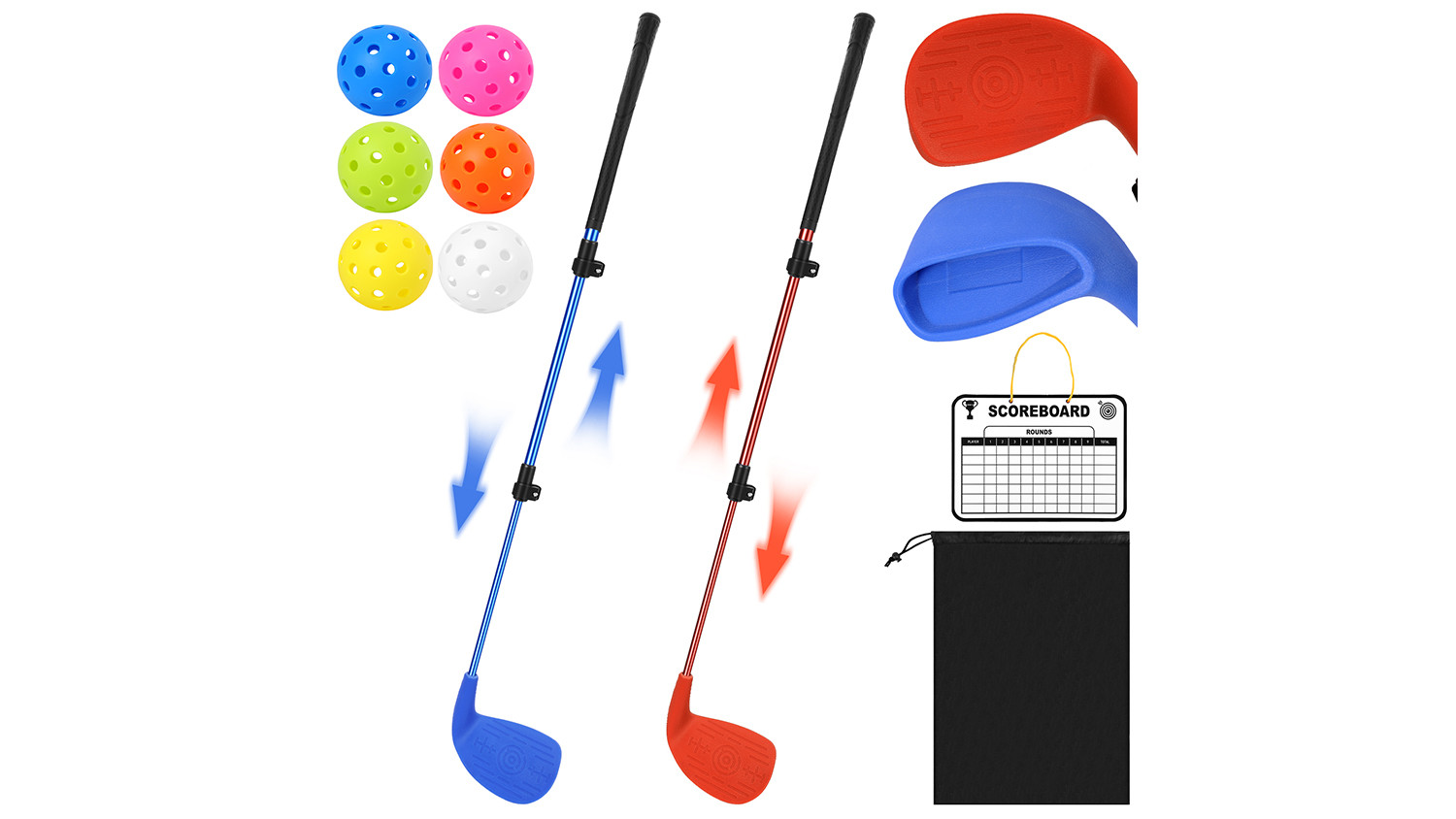 Golf Club Adjustable Length with Oversize Head for Backyard Golf Game, Yard Golf