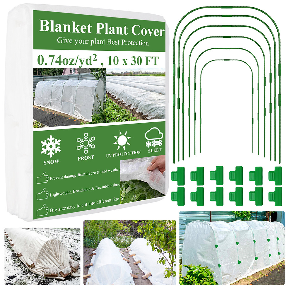 縮圖：Plant Covers Freeze Protection kit, Garden Fabric 10 x 30 Ft Frost Cloth Blanket