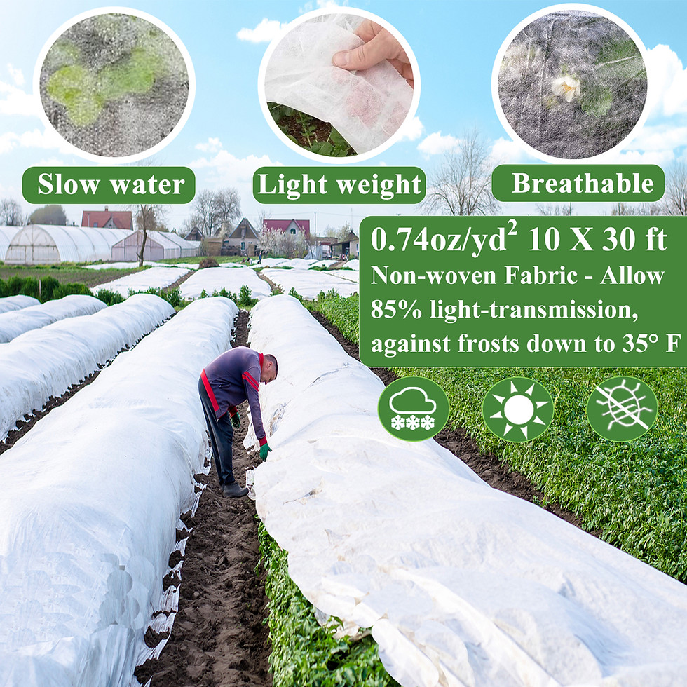 縮圖：Plant Covers Freeze Protection kit, Garden Fabric 10 x 30 Ft Frost Cloth Blanket