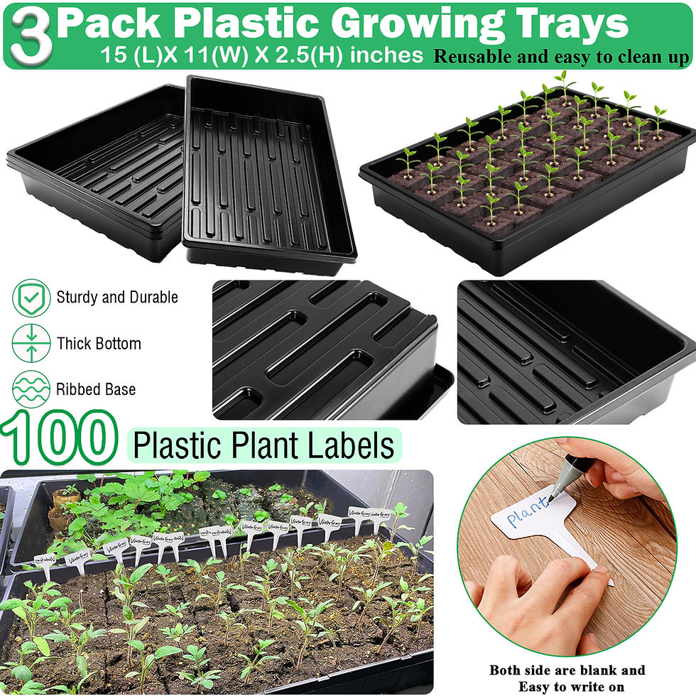 縮圖：WYRJXYB Soil Blocker Set-4 Cell Soil Block Maker 2 Inch with 3 Seedling Starter