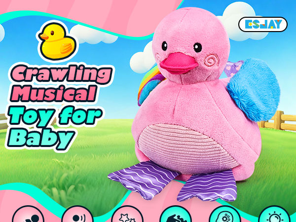 Thumbnail: Crawling Musical Duck Plush Toy