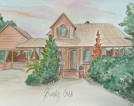 Custom cabin home portrait