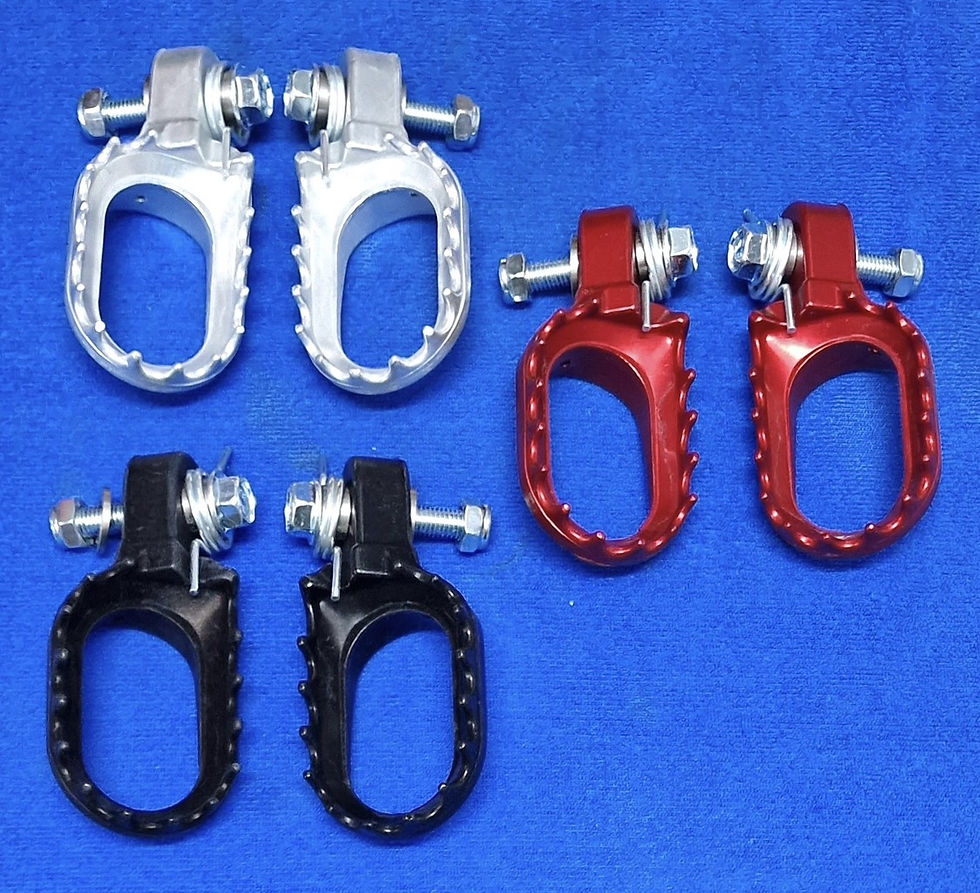 ADJUSTABLE WIDE PLATFORM ALUMINIUM TRIALS FOOTRESTS