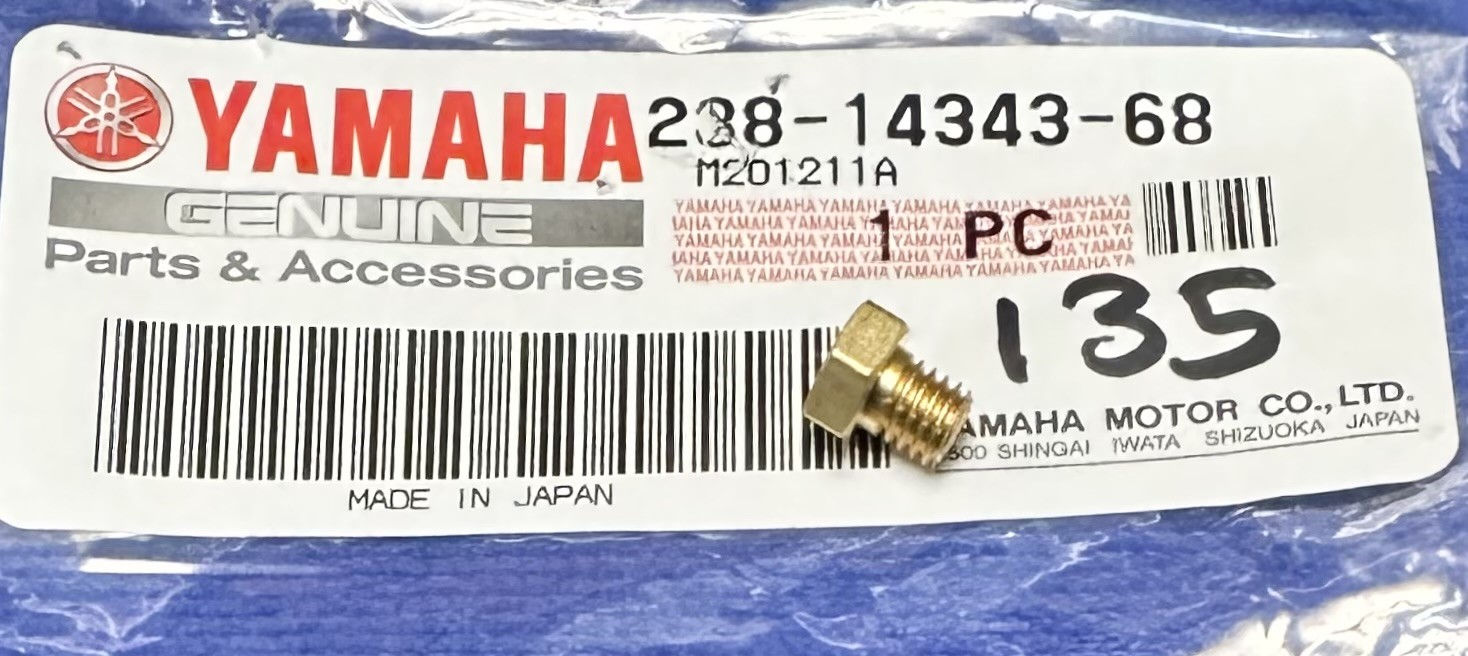 YAMAHA TY250/350 & TY250Z TK CARB MAIN JET 135 , 140 , 145