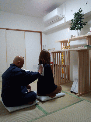 対面お祓いの様子