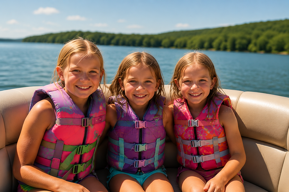Boat rental dock at Broken Bow Lake in Hochatown Oklahoma