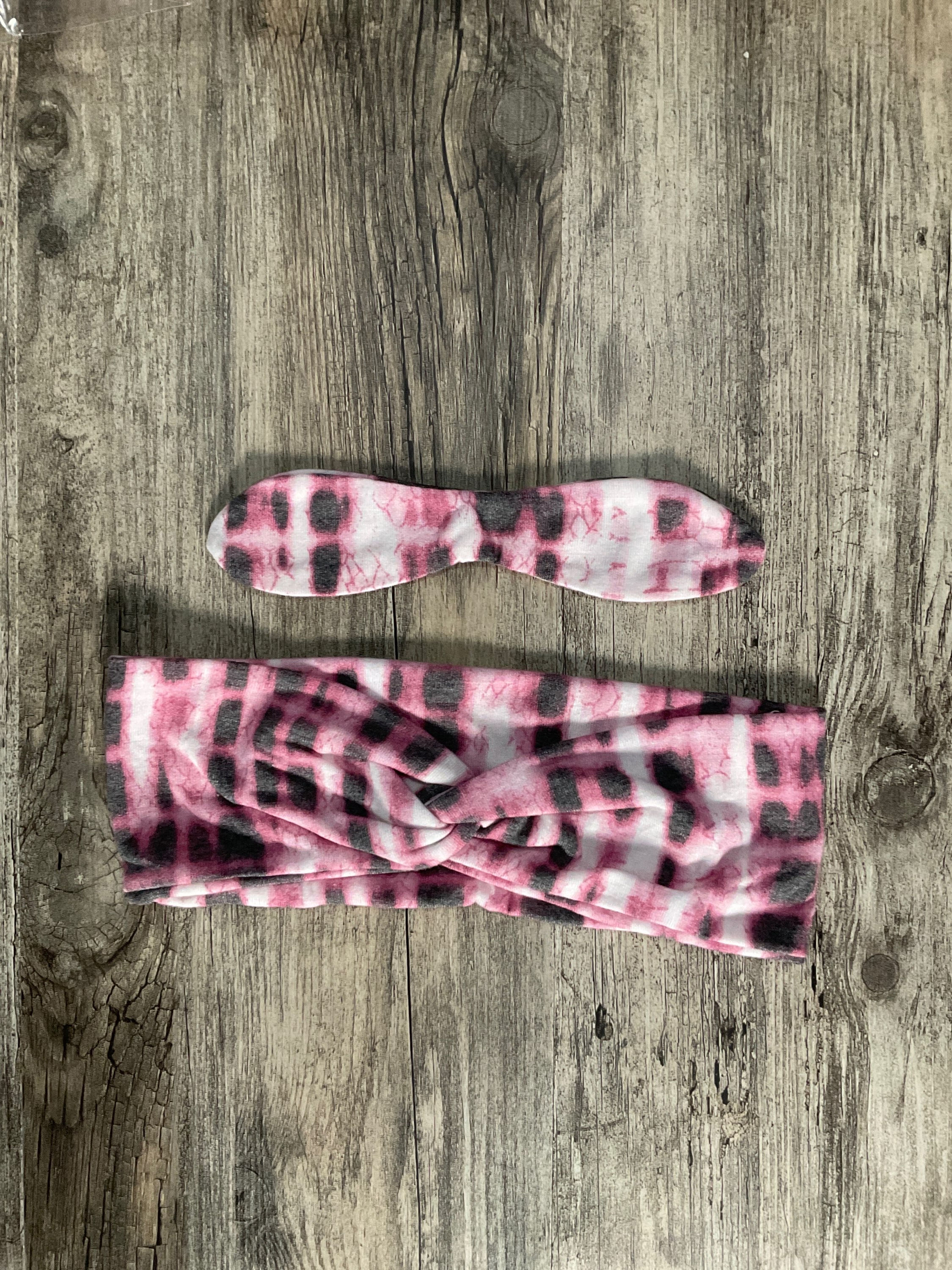 Pink Retro Headband Set