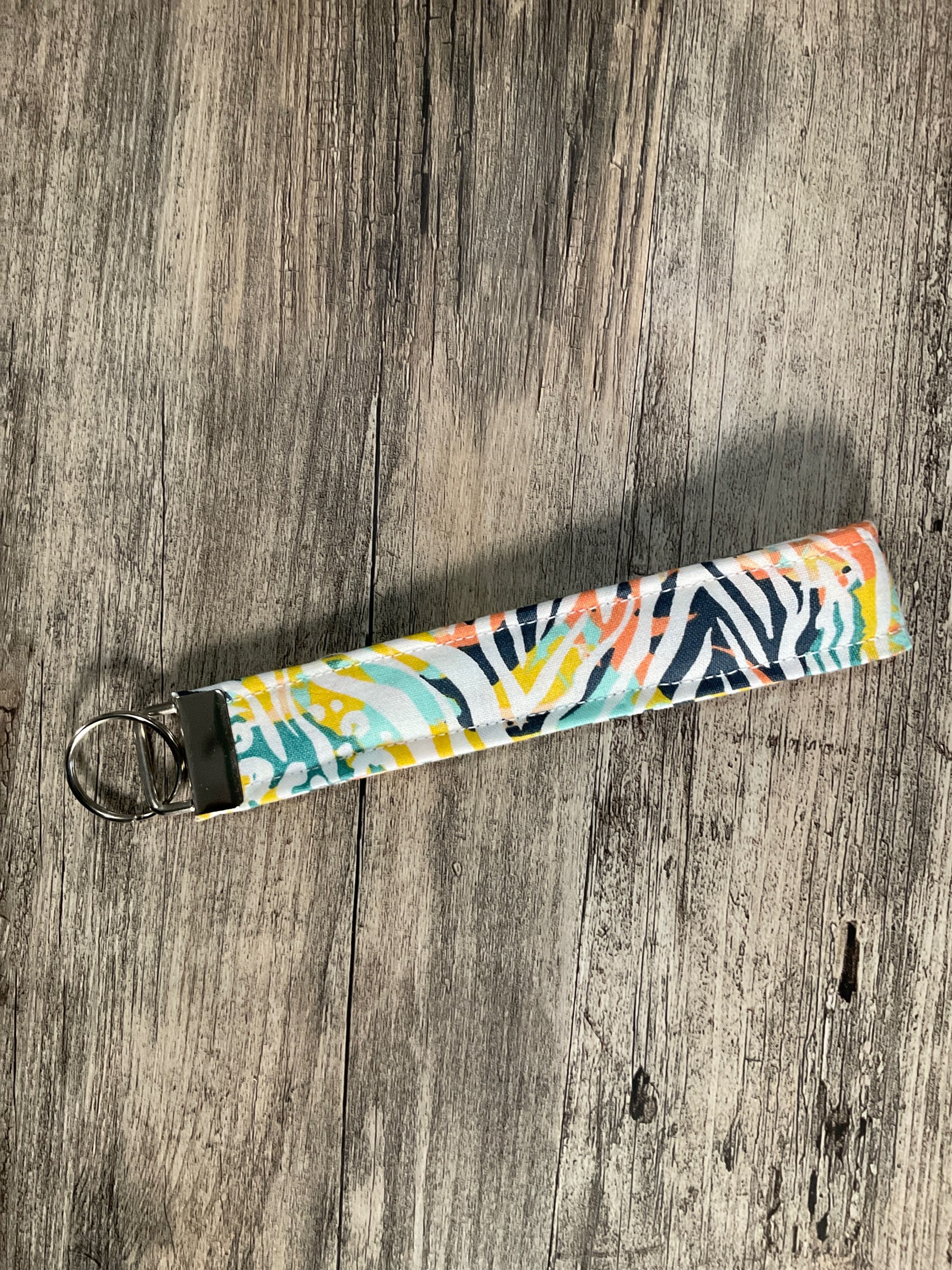 Dark Rainbow Animal Print Wristlet