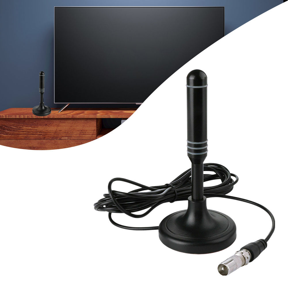 Portable TV Antenna DVB-T DVB-T2 DAB Digital TV Antenna Plug and Play Indoor Out