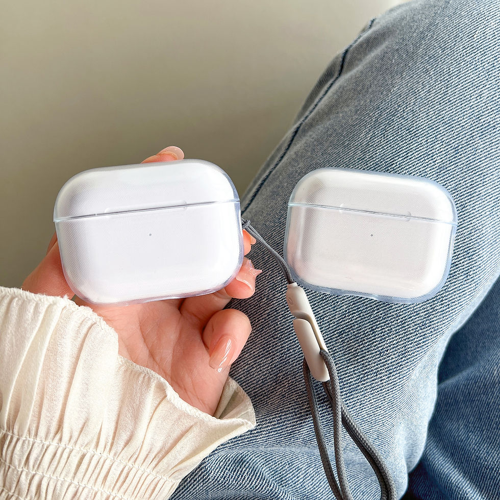 Thumbnail: Clear Soft TPU Earphone Case with Lanyard Strap for Airpods Pro 2 3 2nd Generati