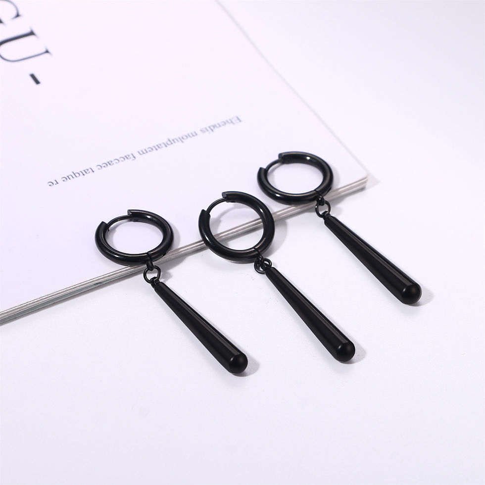 BONISKISS-Boucles d'Oreilles Zorro en Acier Inoxydable pour Homme, Roronoa, Anim