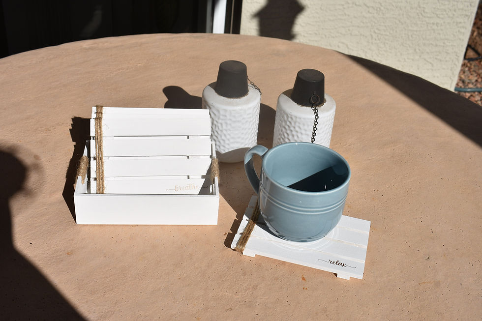 Hand-crafted coasters - set of 5