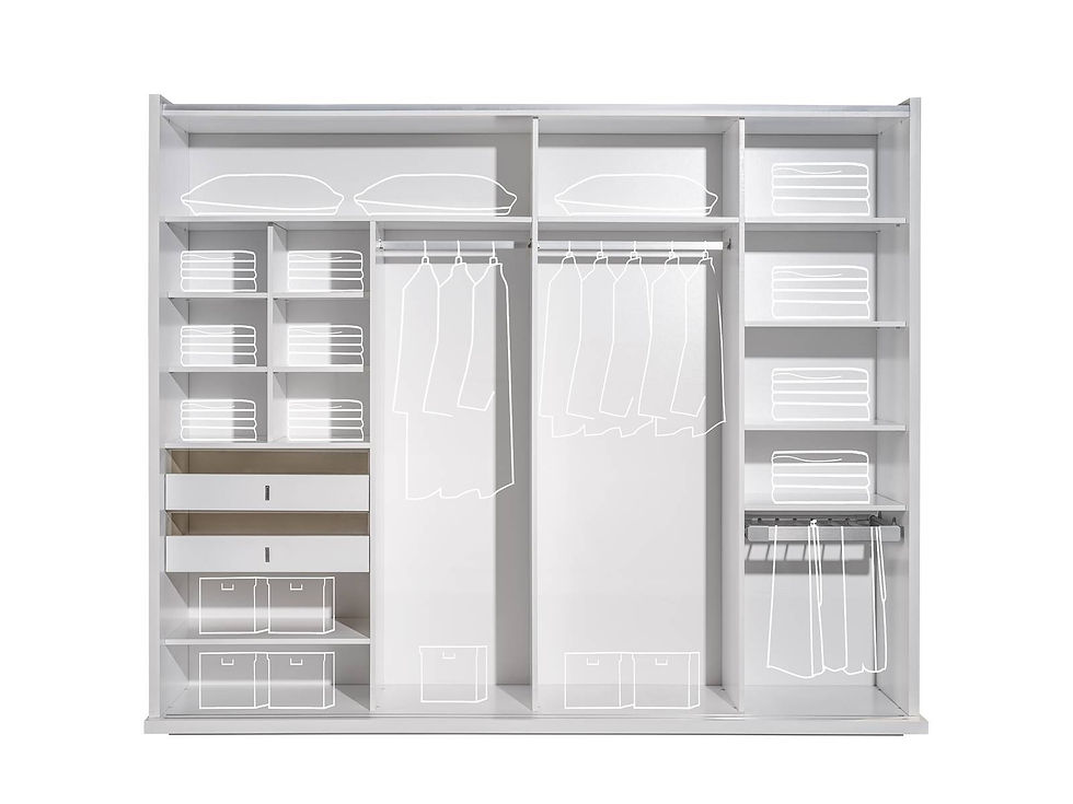 Miniaturbild: Aqua Kleiderschrank mit Schiebetüren