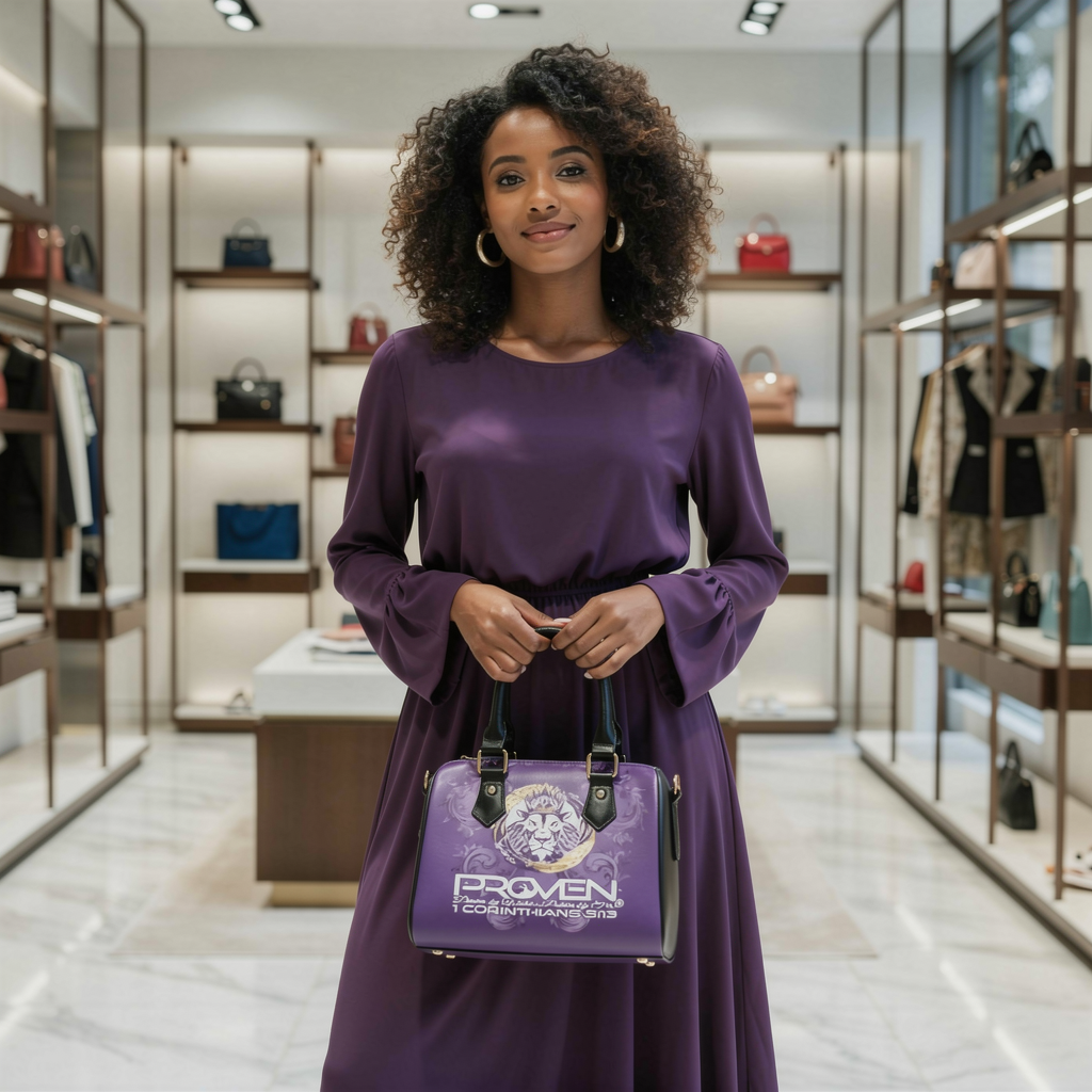 PROVEN Purple Leather Handbag