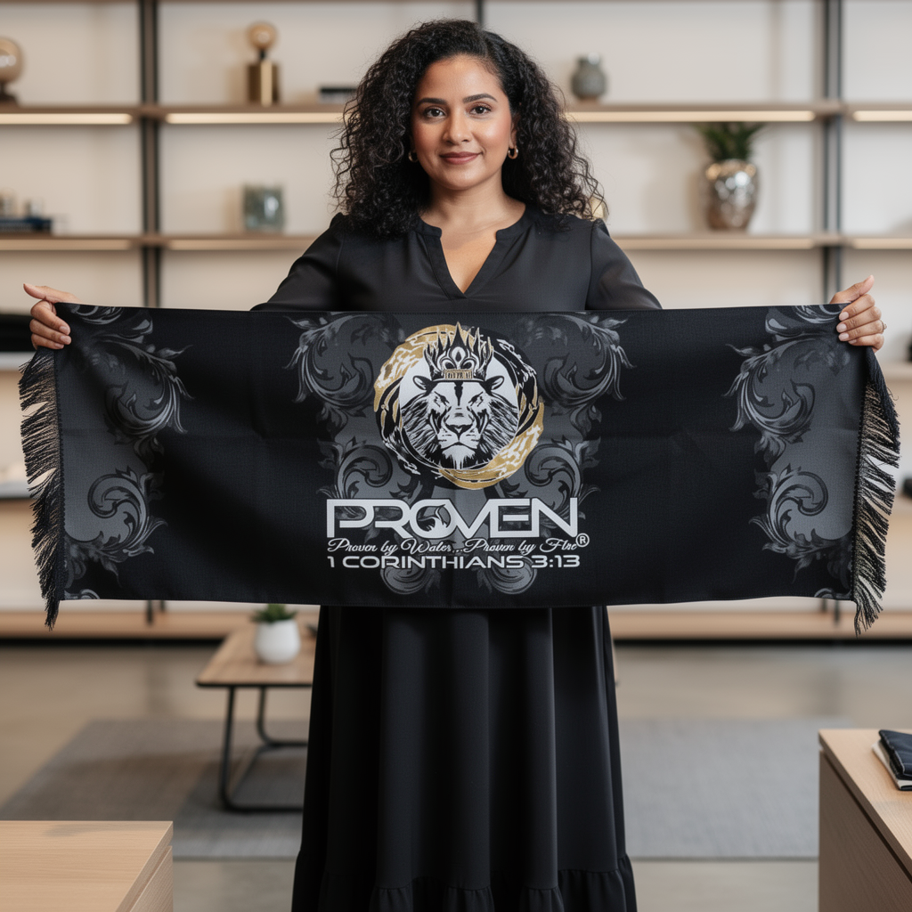 PROVEN Black Classic Scarf