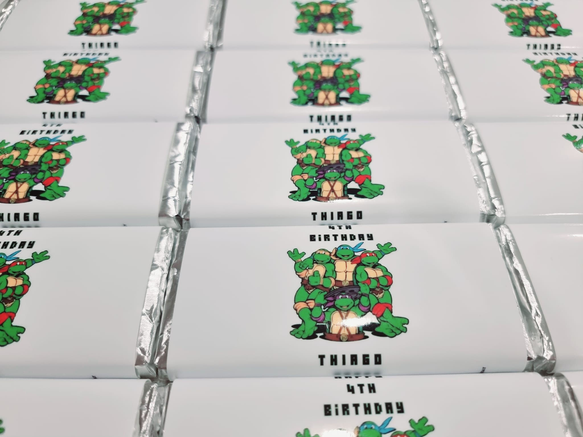 Ninja Turtle Custom Chocolate Bar Favours