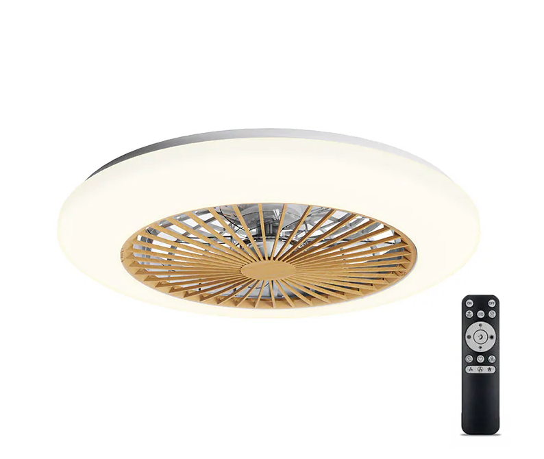Thumbnail: 飛利浦 Amigo 木質薄款 木紋色 天花風扇燈 (扇25W＋燈60W) Philips Amigo Wood Flat Fan ceiling 25+60W