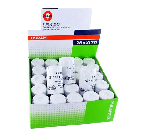 縮圖：歐司朗 ST 111光管士撻 (每盒25粒) OSRAM ST111 4-65W FLUORESCENT STARTER (25 PCS/BOX)