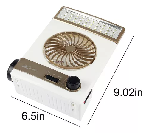Thumbnail: 四合一 多功能 太陽能 可充電 風扇 連 LED 燈 及 手提電筒 Four-in-one Solar LIGHT FAN  JR-5591