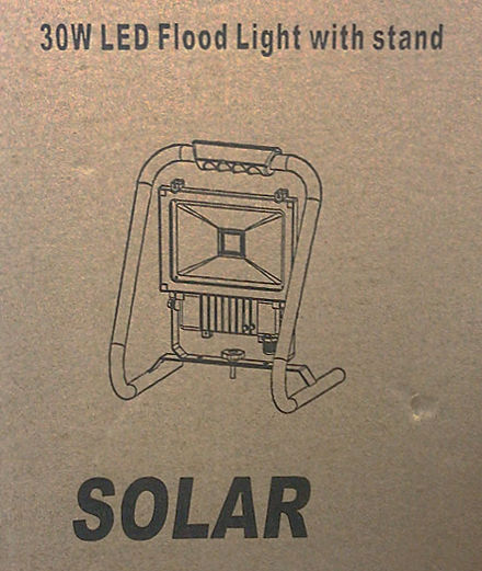 Thumbnail: SOLAR ZY-2004E-30WB  LED射燈連手提座 (30W) SOLAR 30W Led Flood Light (With Stand)
