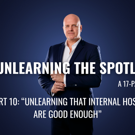 Unlearning The Spotlight 10: Unlearning That Internal Hosts Are Good Enough