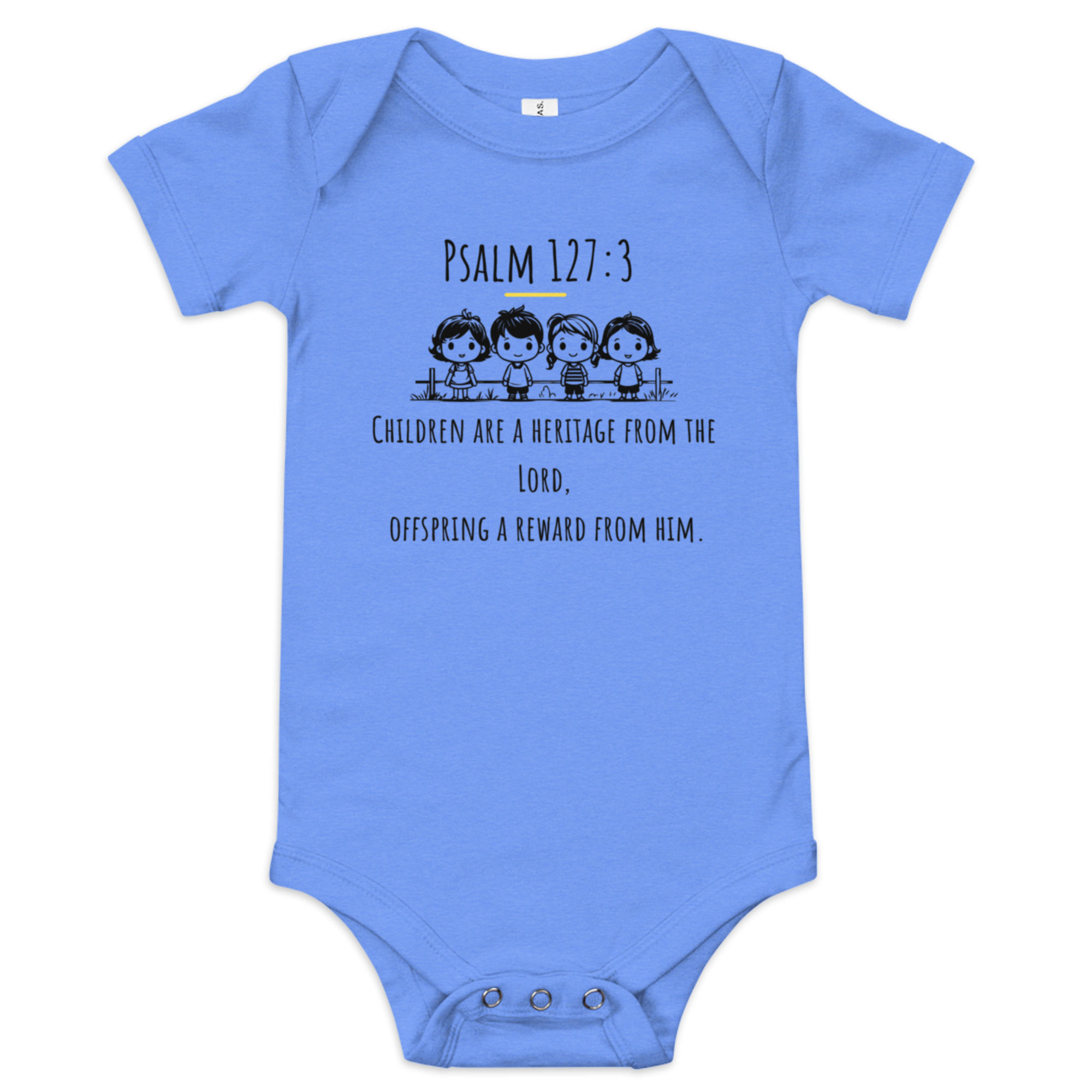 P127:3 Children are a heritage of the Lord baby bodysuit