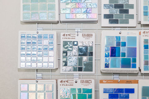 Island Way Pools Glass Tile Samples