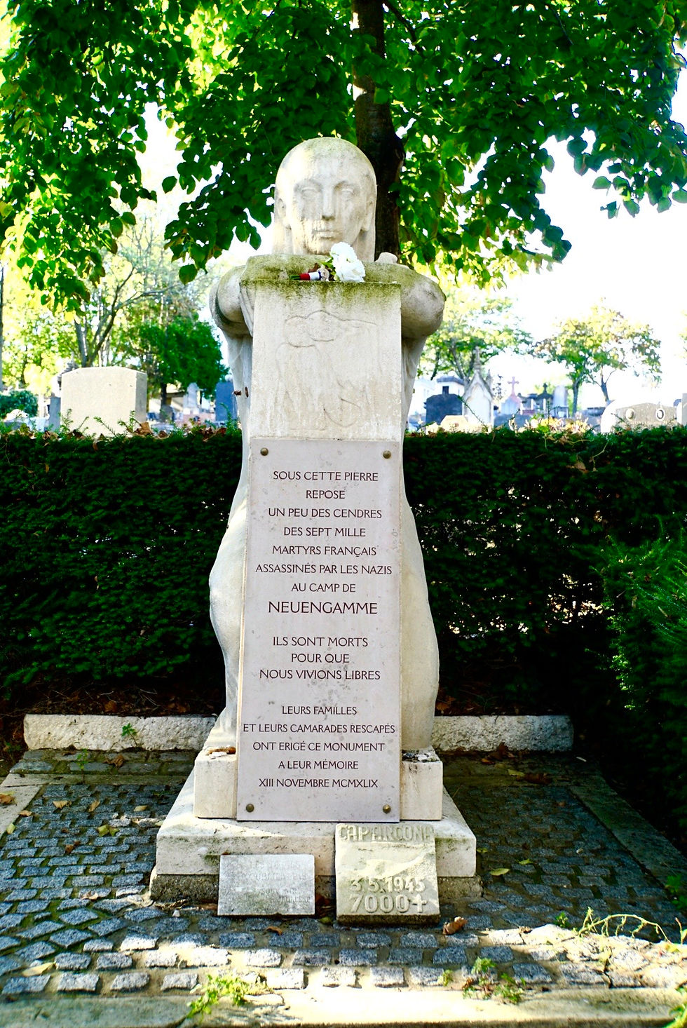 This marker memorializes the 7,000 French killed by the Nazis in the Neuengamme concentration camp