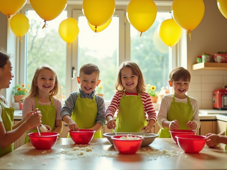 children's cooking birthday party