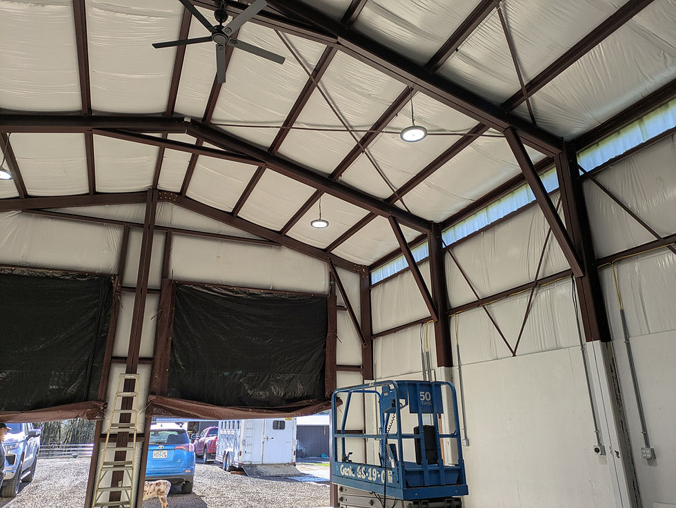 Cover Orchard shop lights, fan, and power