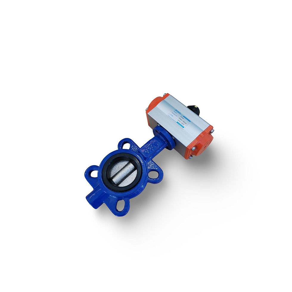 Küçük resim: Eron Aktüatörlü Wafer Tip Kelebek Vana (Pnömatik Aktüatörlü)