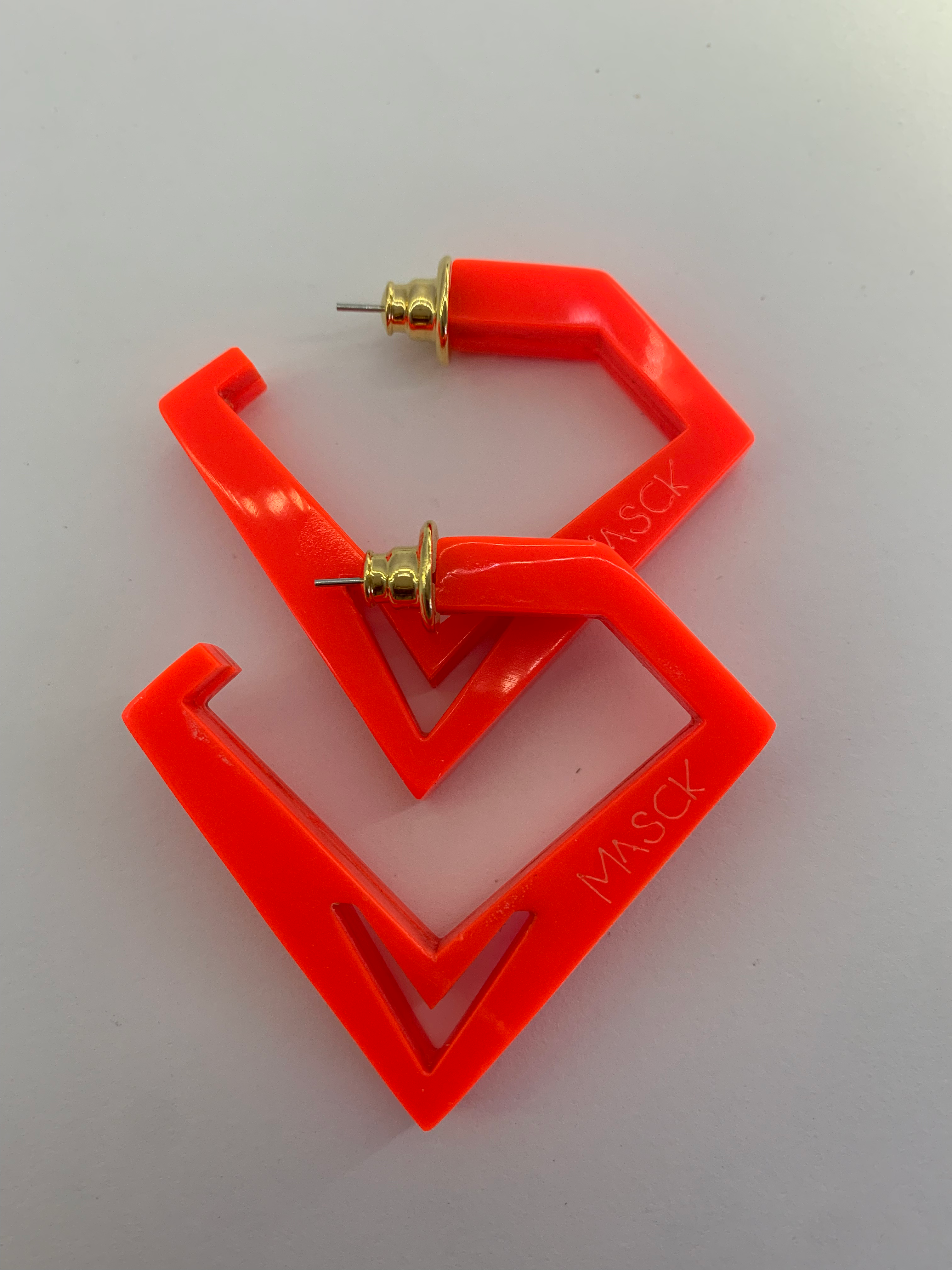 Brinco Diamond Midi Coral