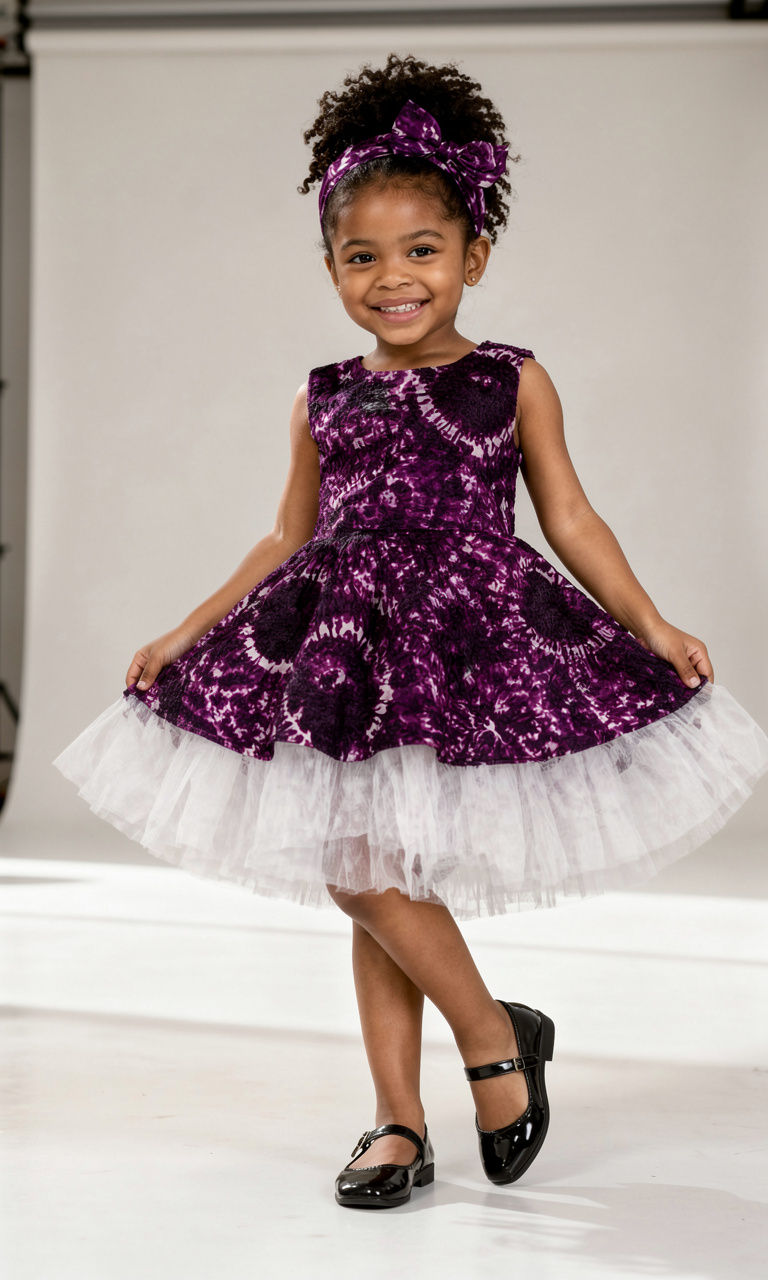 Thumbnail: African fabric dress for kids