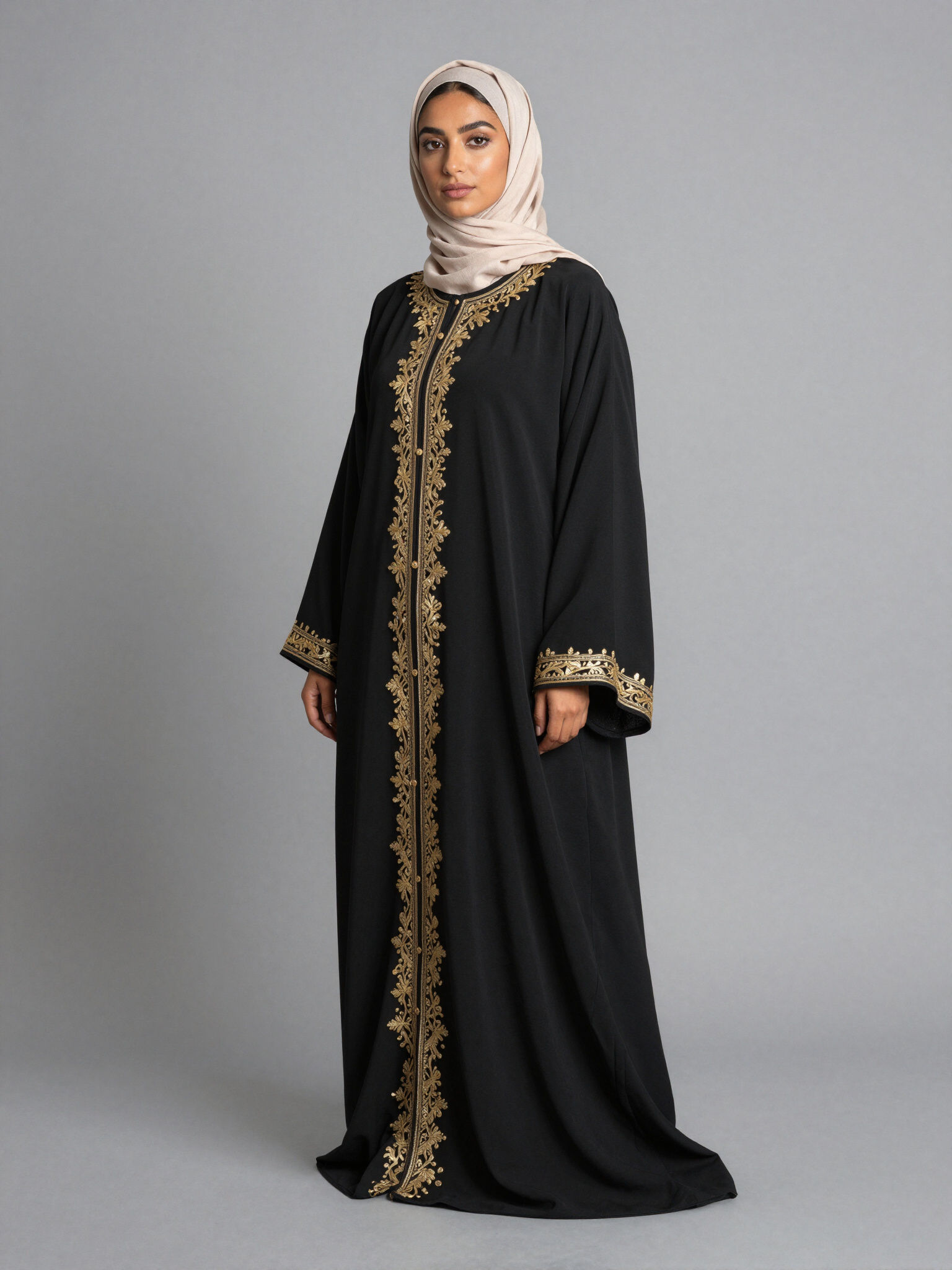 Black and gold Abaya