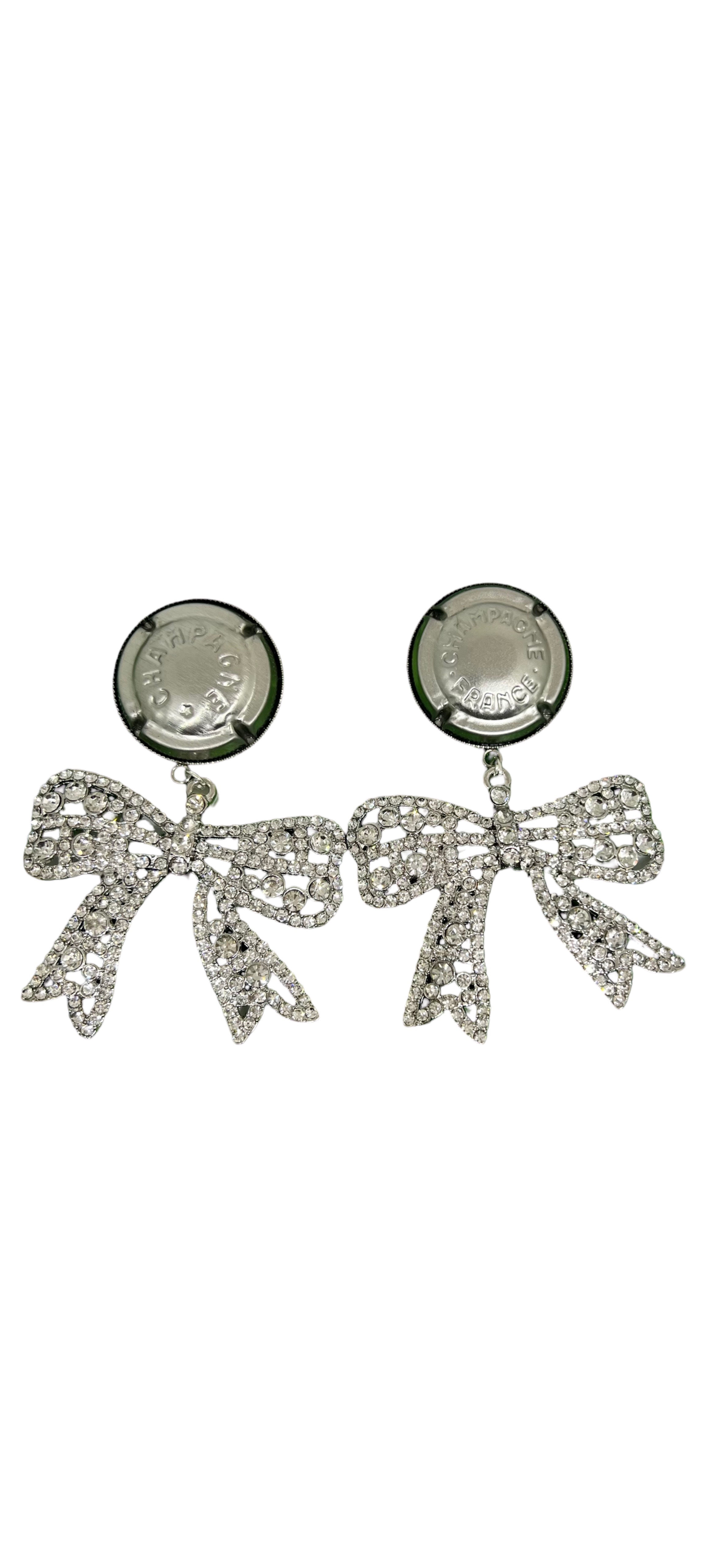 🎀 The Marlene Earrings: Dazzling Bows, Tonal Glamour