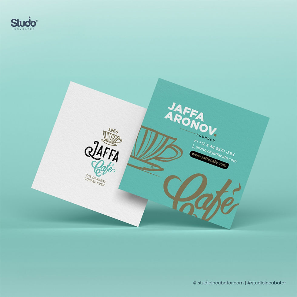 Branding of a Cafe on cards