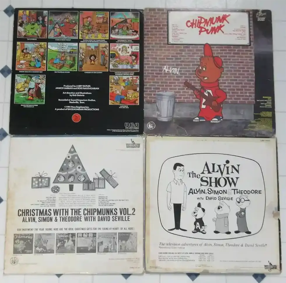 Thumbnail: Chipmunks & David Seville collectibles lot w/ Christmas A GoGo