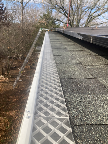 Micro-mesh gutter guard keeping leaves out