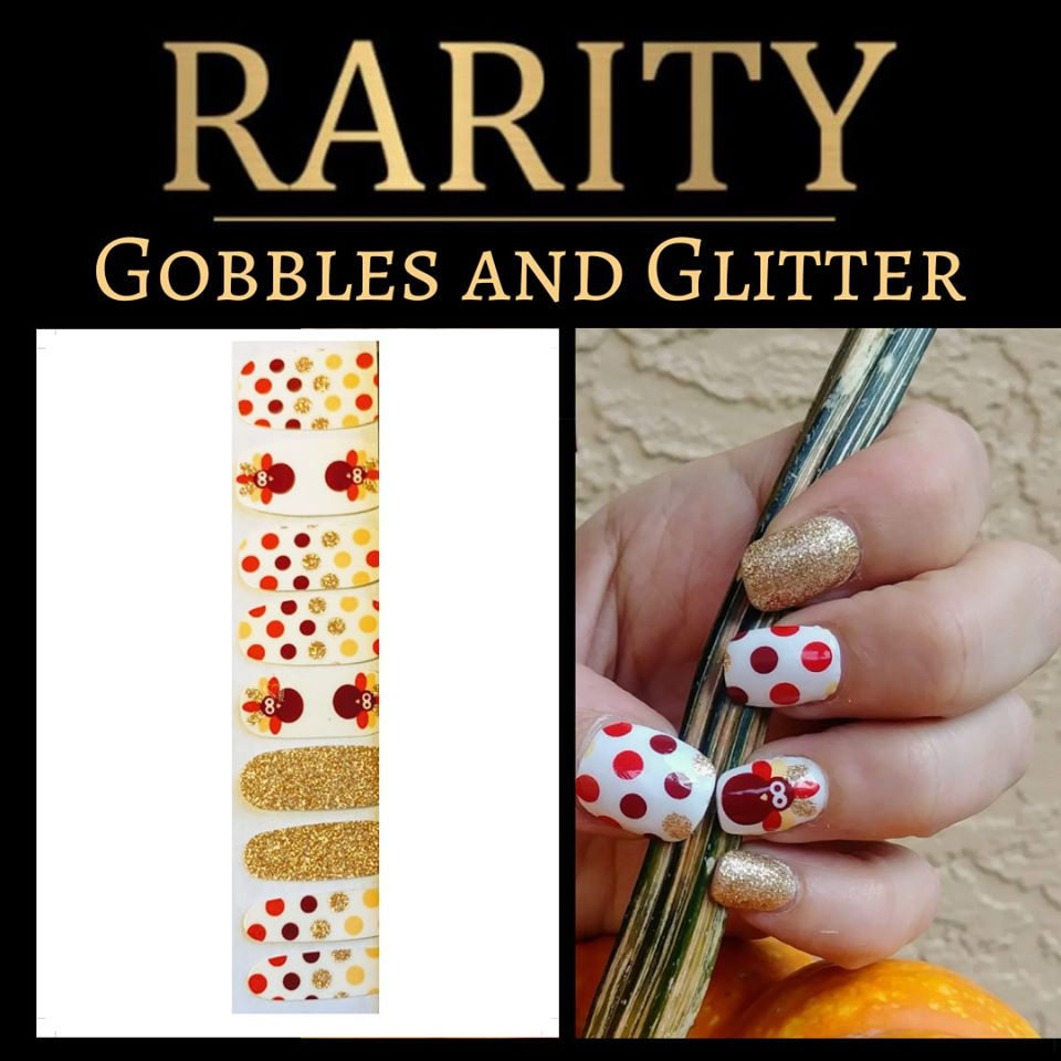 Gobbles and Glitter - Rarity Nail Wraps