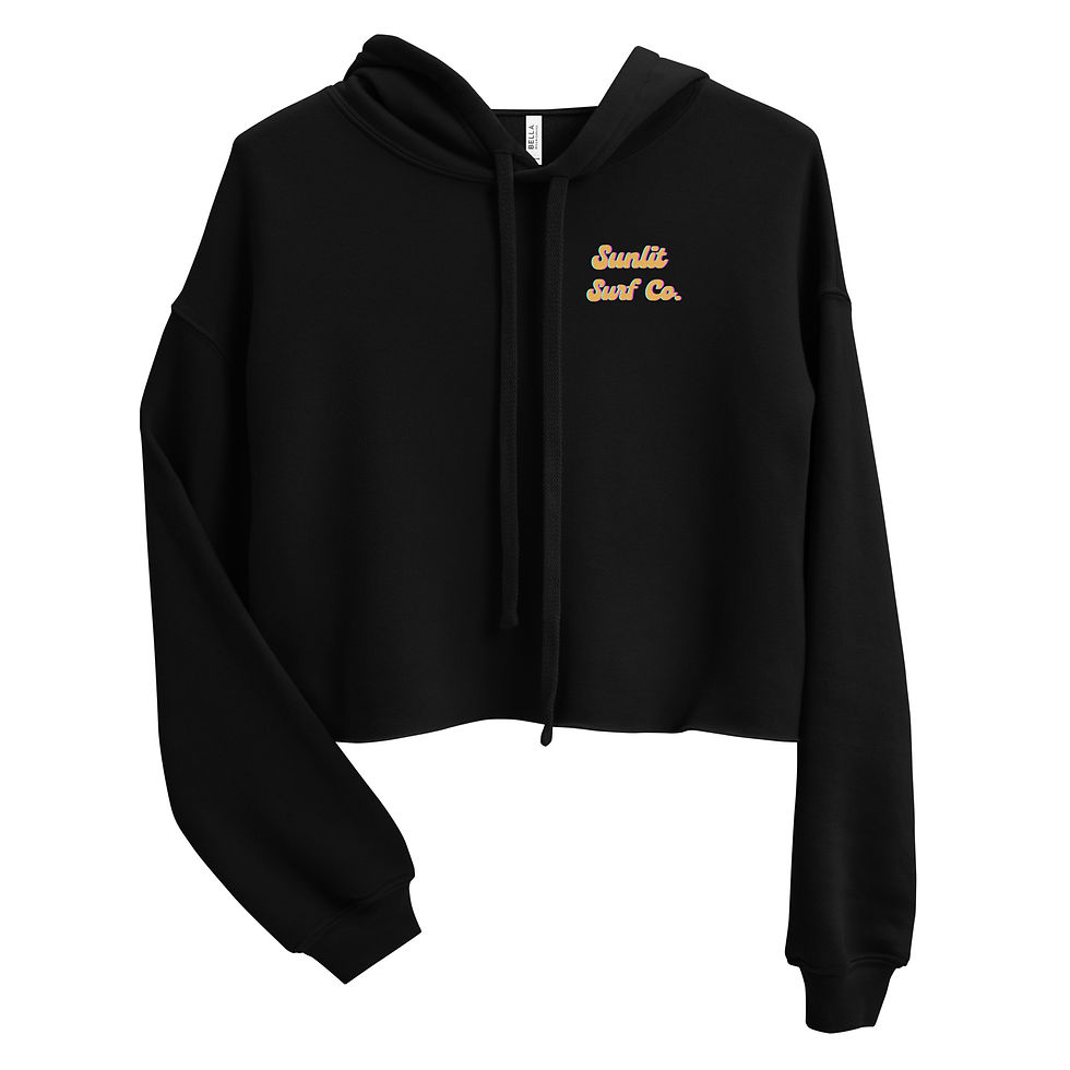 Thumbnail: Groovy Sunset Cropped Hoodie