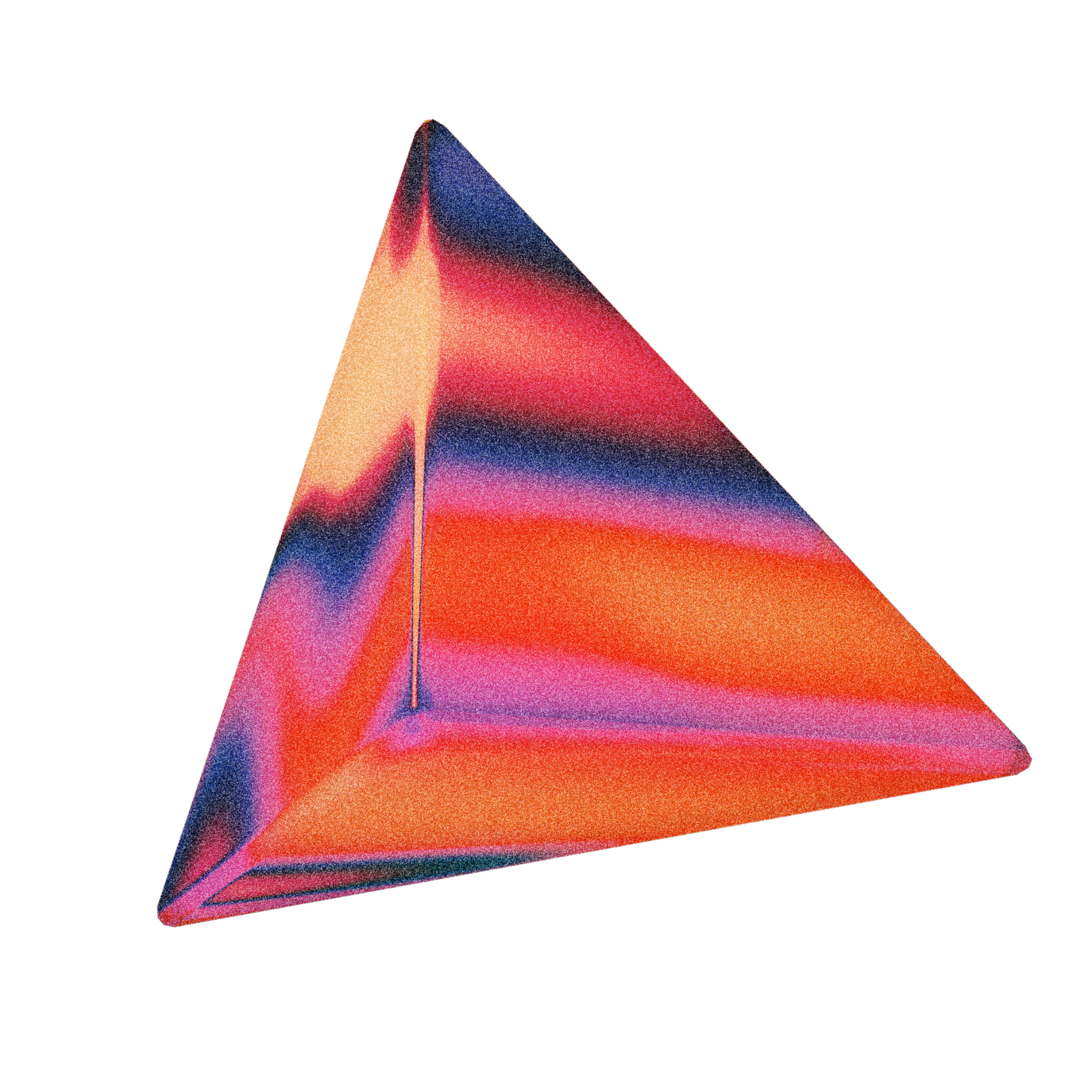 Minimalist triangular graphic element enhancing the page's aesthetic layout.