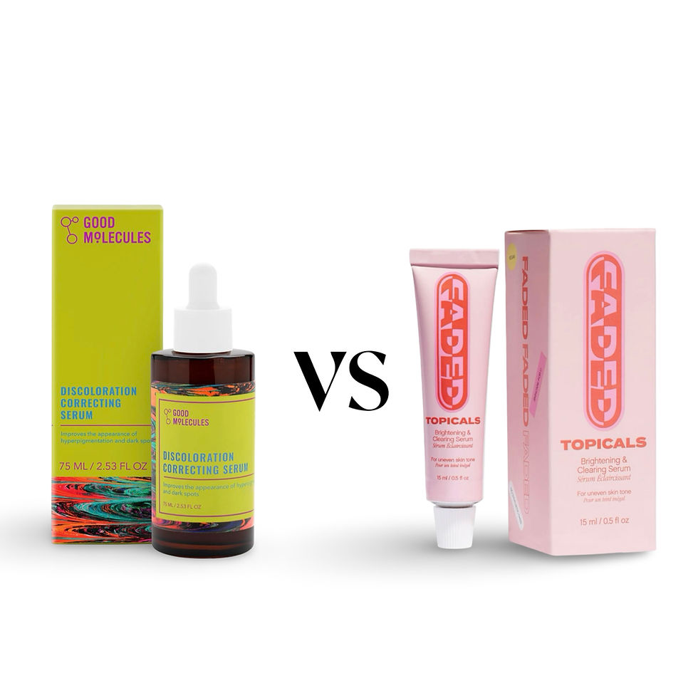 Good Molecules Discoloration Serum vs Topicals Faded