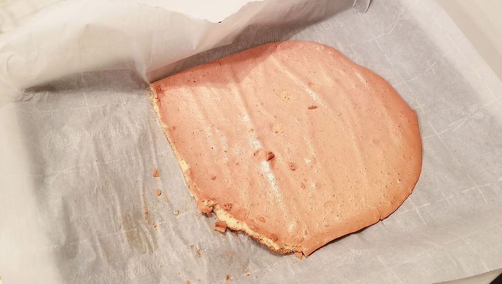 blob of failed meringue baked