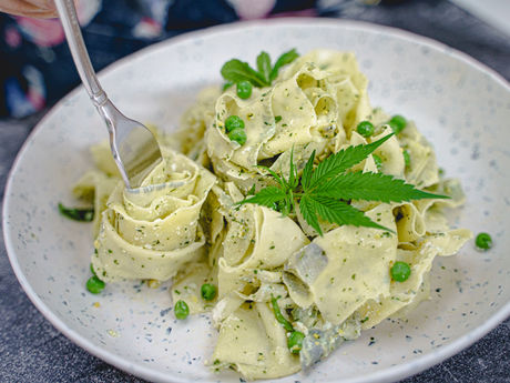 Infused Pappardelle Pesto Pasta