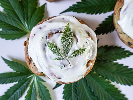 Cannabis Leaf Lime Sweet Rolls