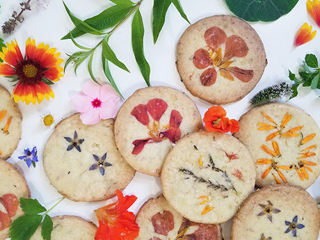 Lemon Verbena and Chamomile Shortbread Cookies