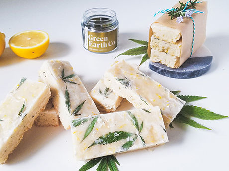 Cannabis Lemon Rosemary Shortbread Bars