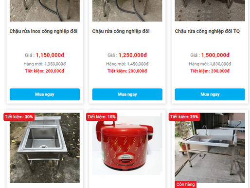 Thu mua thiết bị nhà bếp cũ thanh lý giá cao