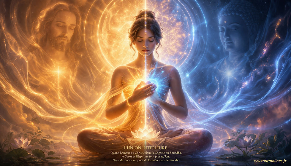 Wesak Intétieur : Dans la tradition bouddhiste, cette fête est nommée le Wesak. Elle correspond à l'union de l'énergie d'Amour symbolisée par le Christ à celle de la Sagesse symbolisée par Bouddha.
C'est un temps pour révéler nos plus belles qualités de Cœur et de Conscience et pour les unir chaque jour de notre Vie...