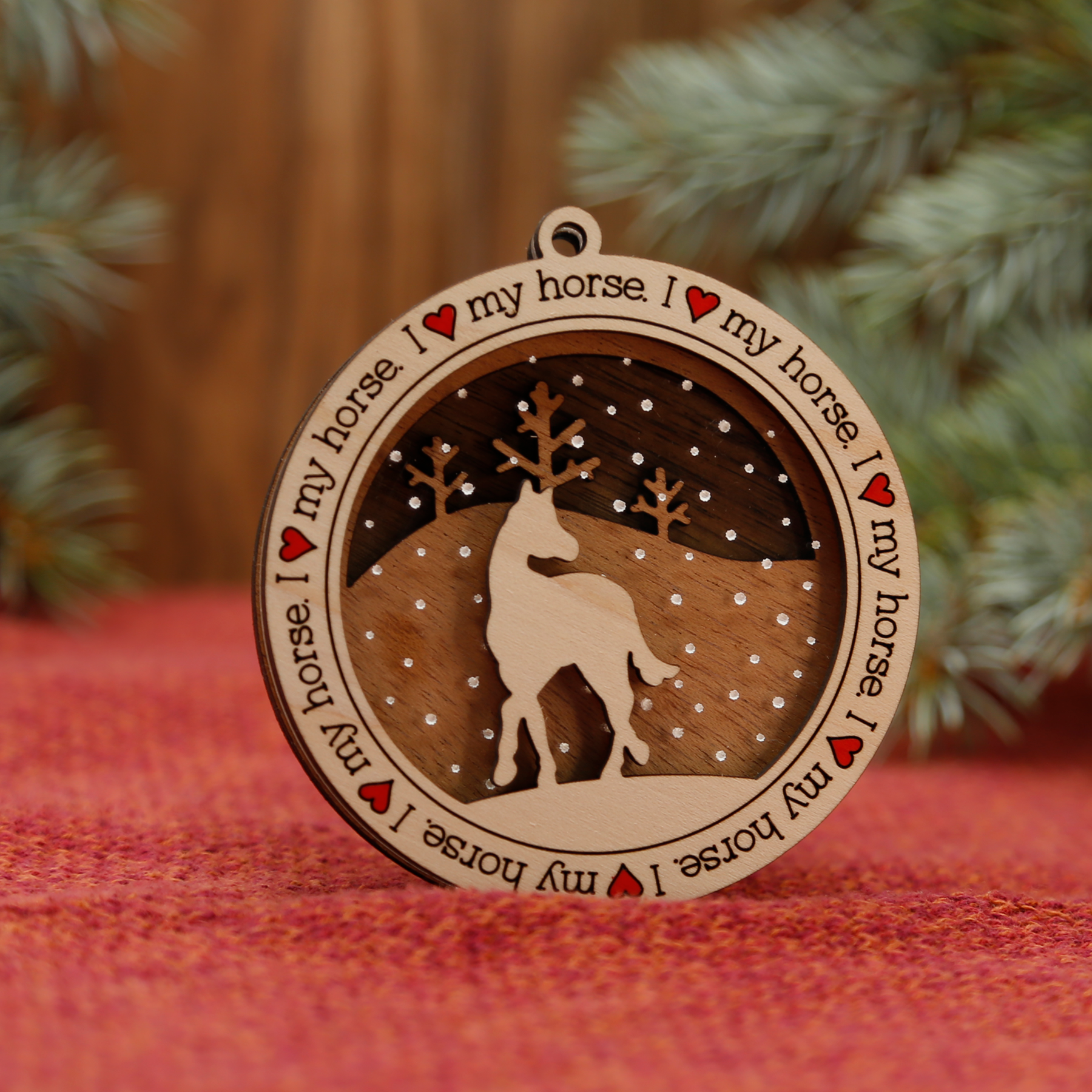 I Love My Horse Ornament (Version 6)